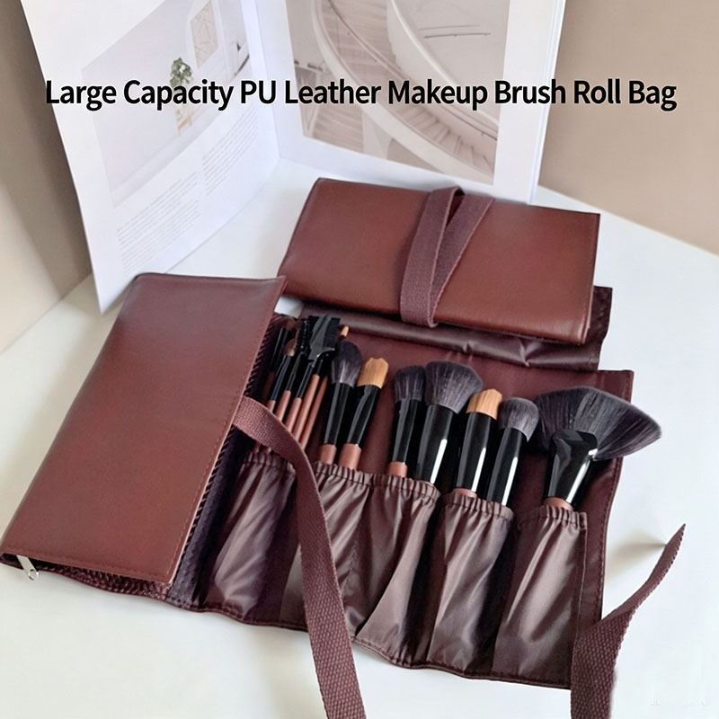 PU Leather Makeup Brush Roll B - огляд і ціна Travel Accessories Organizer Bag