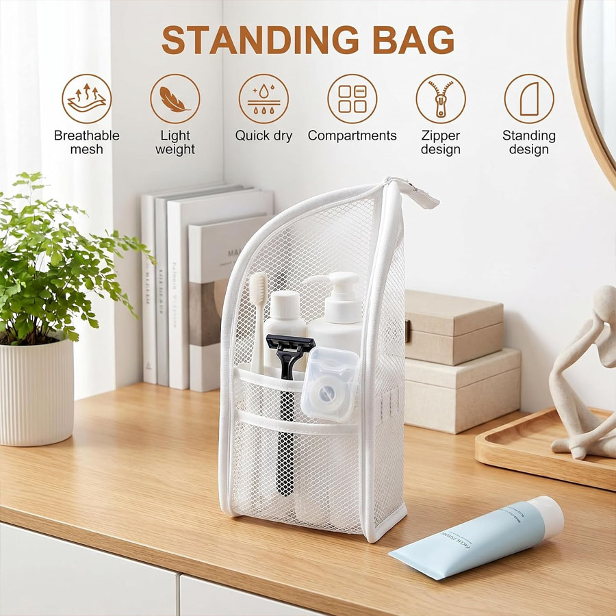 1Pc Portable Mesh Toiletry Bag - огляд і ціна Travel Accessories Organizer Bag